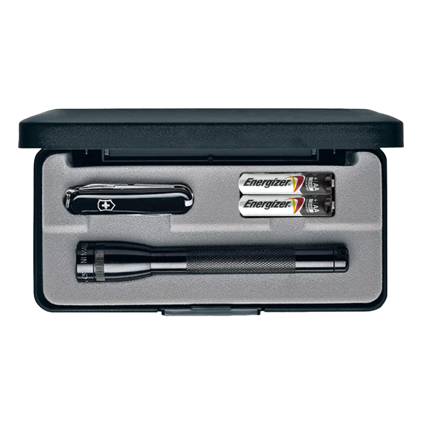 maglite-mini-maglite-xenon-2-cell-aa-taschenlampe-schwarz-messer-set image 1