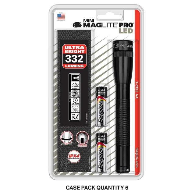 mag-lite-mini-maglite-pro-led-2-aa-taschenlampe-holster-schwarz image 1