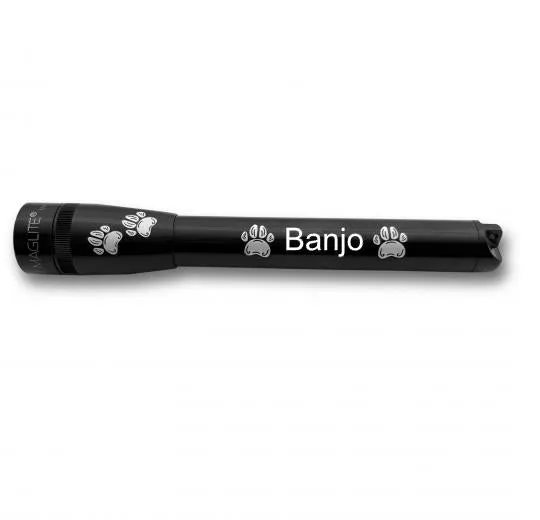 mag-lite-mini-maglite-pro-led-taschenlampe-schwarz-pfoten-gravur image 1