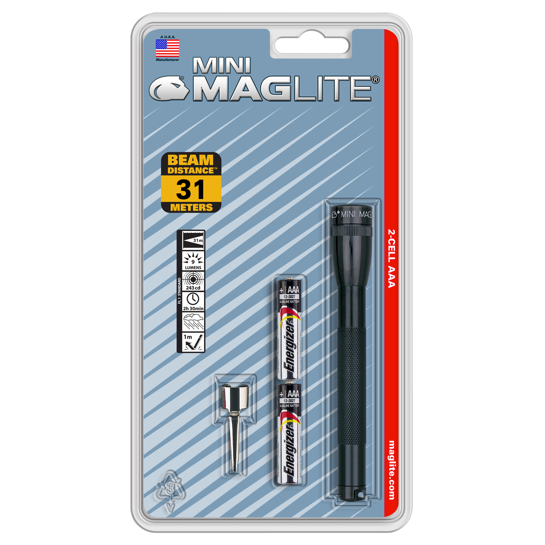 mag-lite-mini-maglite-2aaa-taschenlampe-schwarz-xenon image 1