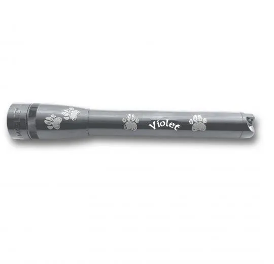 maglite-mini-maglite-pro-led-taschenlampe-grau-pfotengravur image 1