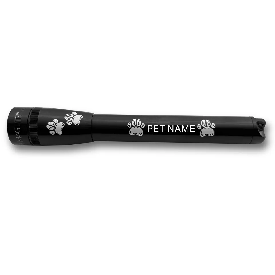 mag-lite-mini-maglite-pro-led-taschenlampe-schwarz-pfote-gravur image 1