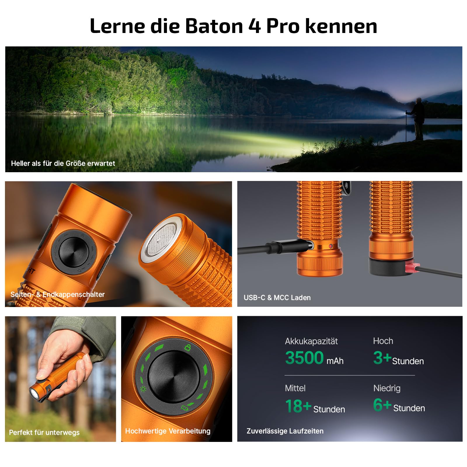 olight-baton-4-pro-orange-taschenlampe-1600-lumen-edc image 3