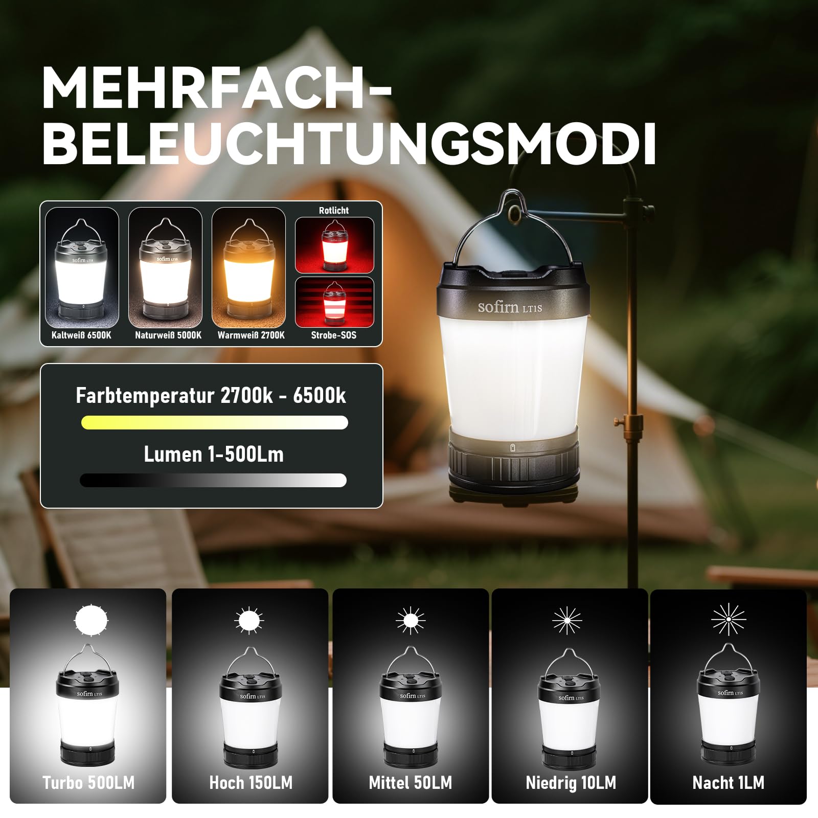 sofirn-lt1s-campinglampe-schwarz-usb-c-2700-6500k image 2