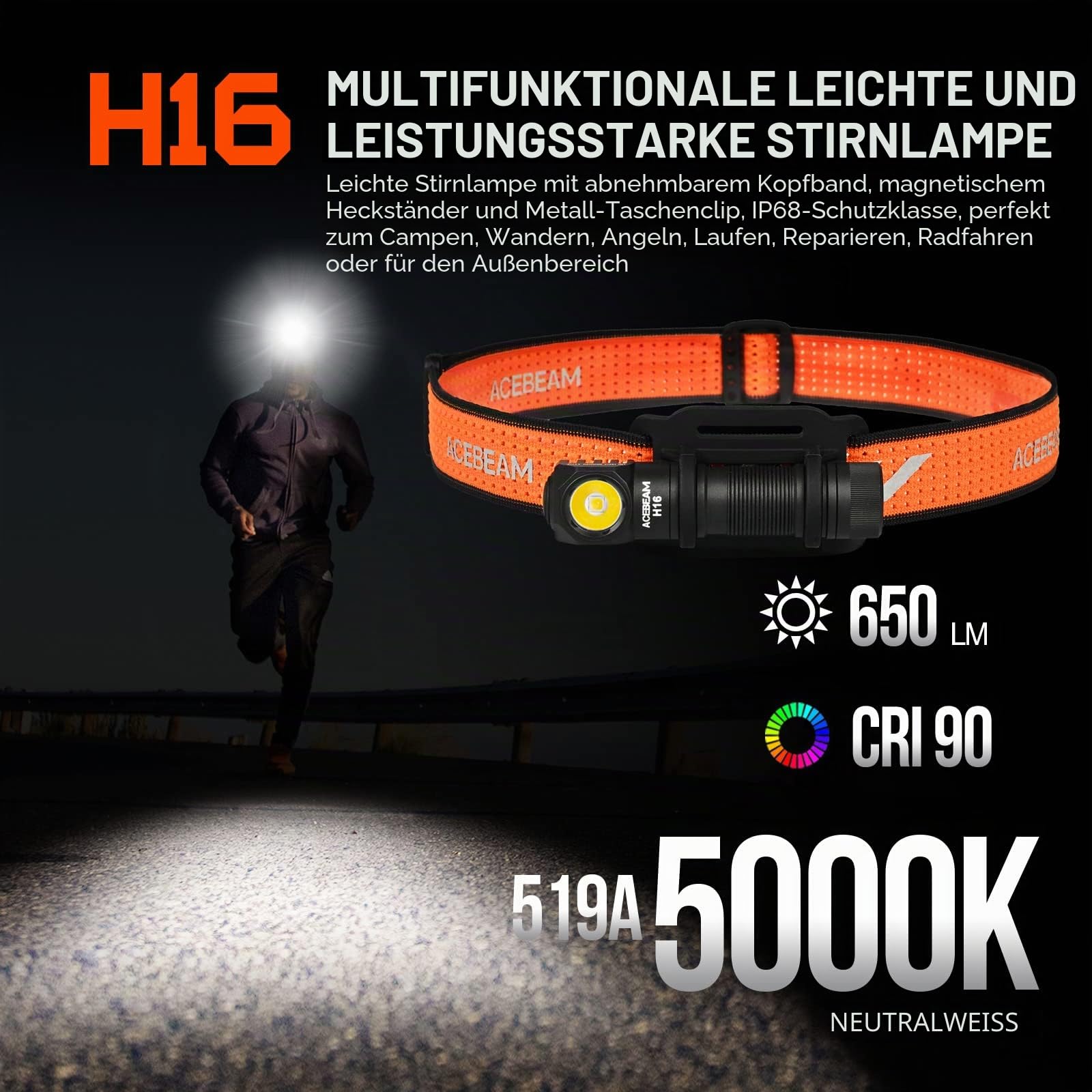 acebeam-h16-stirnlampe-650-lumen-cri90-mit-stirnband image 2