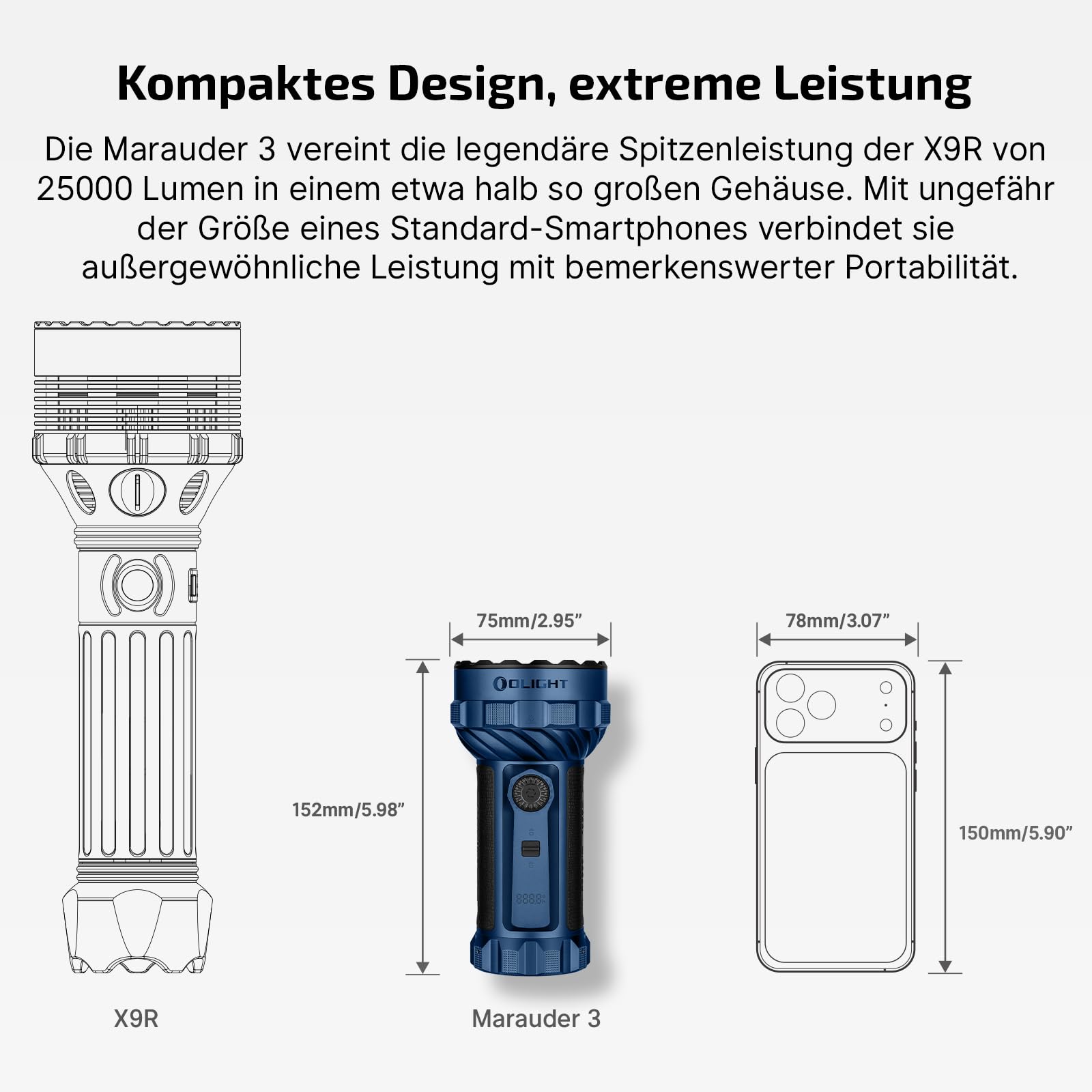 olight-marauder-3-taschenlampe-dunkelblau-25000-lumen-1000m image 2