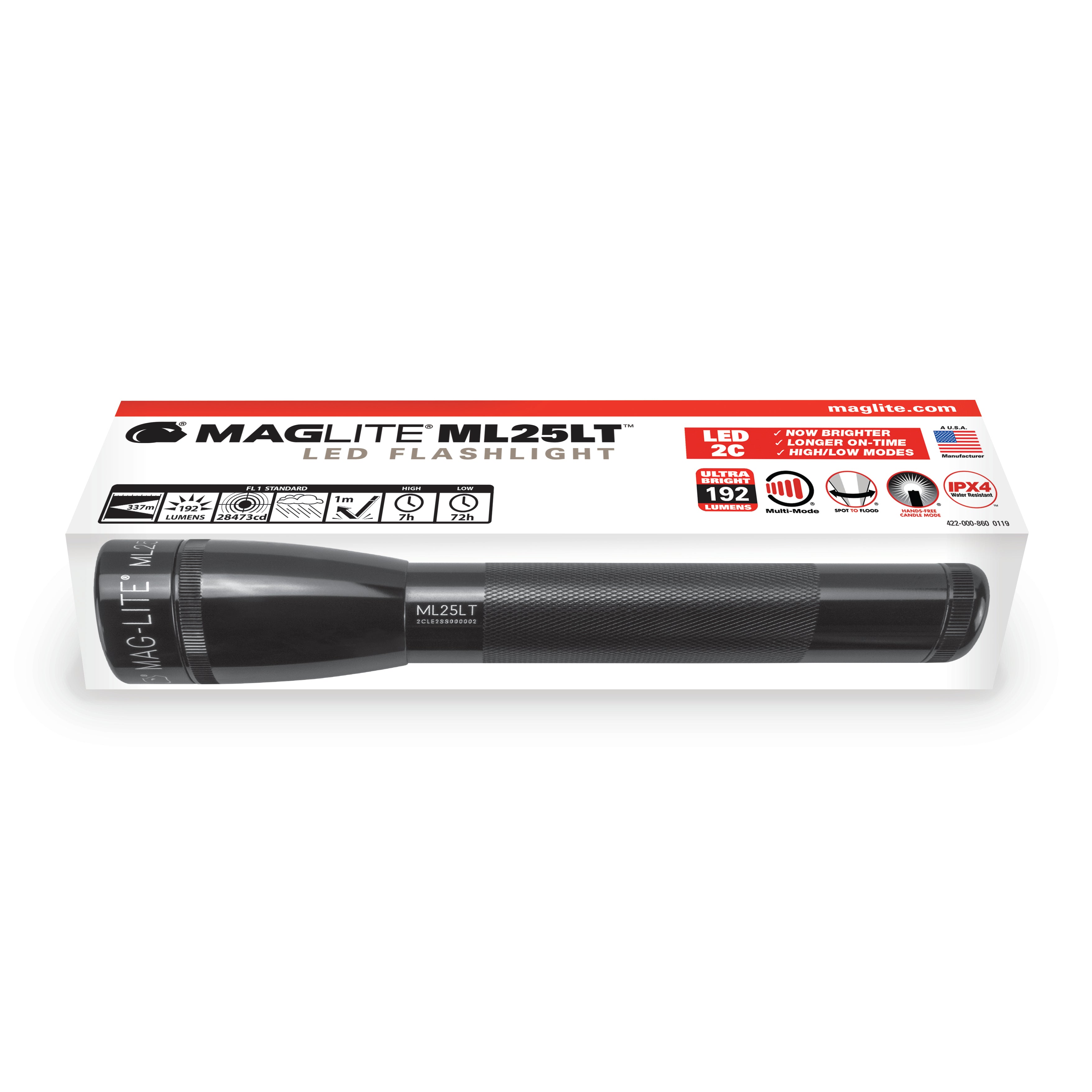 mag-lite-ml25lt-led-taschenlampe-rot-mit-gravur-192-lumen image 3