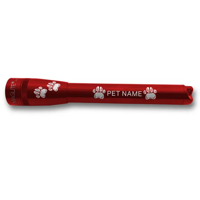 mag-lite-mini-maglite-pro-led-taschenlampe-rot-pfote-gravur image 1