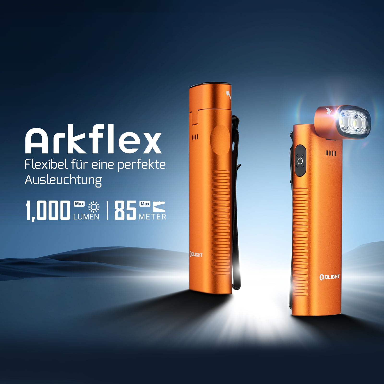 olight-arkfeld-arkflex-taschenlampe-1000-lm-gelenkkopf image 2