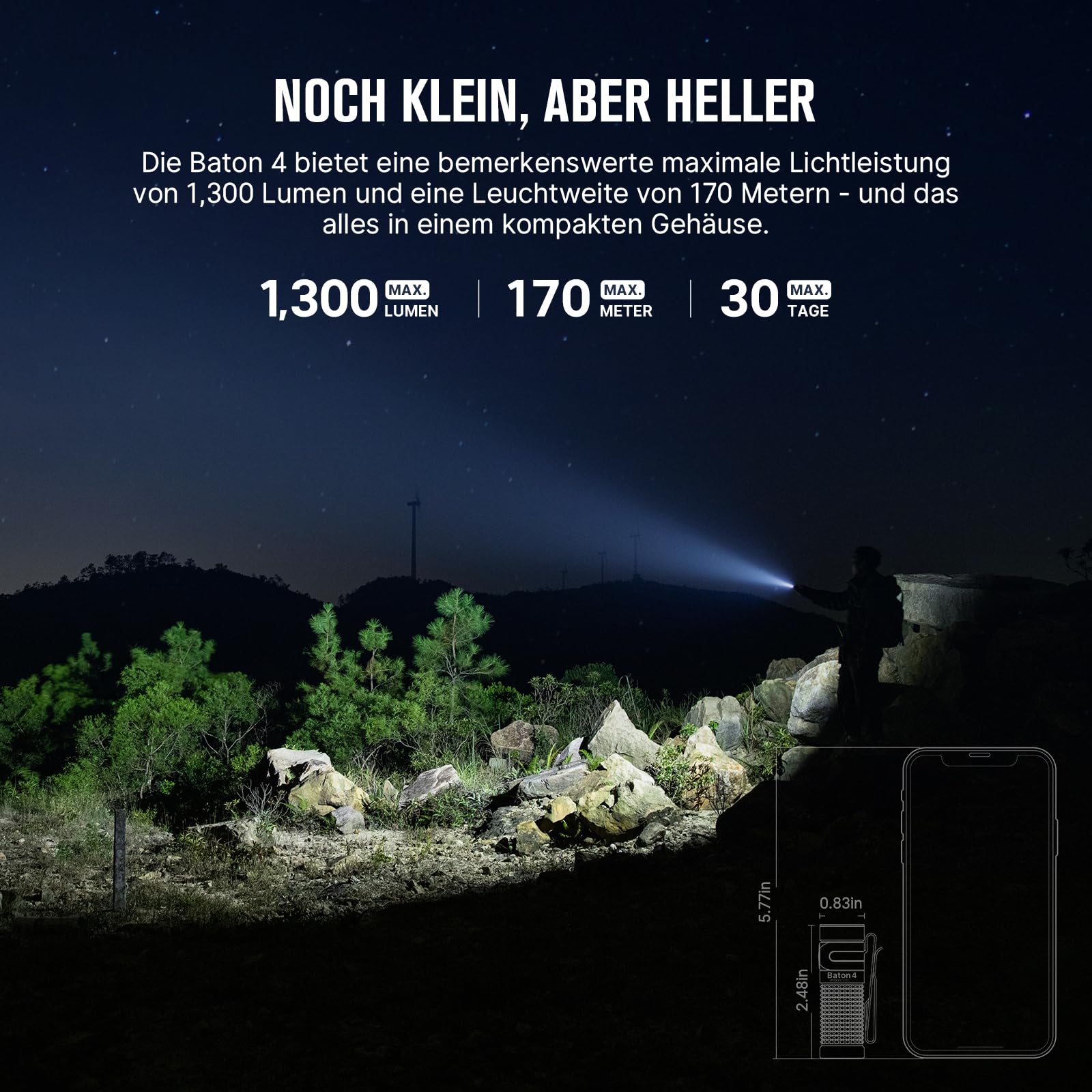 olight-baton-4-kit-taschenlampe-1300-lumen-schwarz image 3