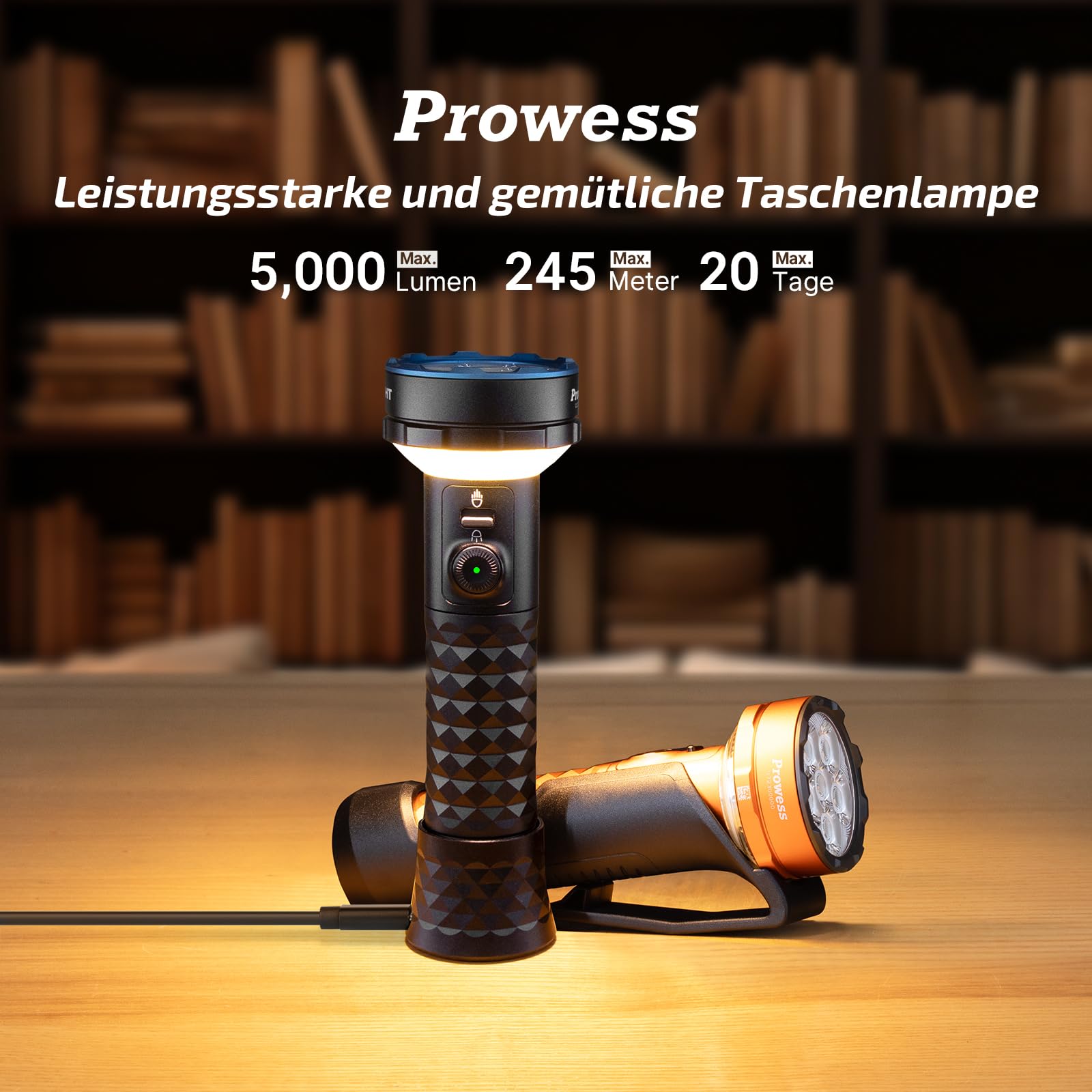 olight-prowess-taschenlampe-5000-lumen-orange-bidirektional image 2