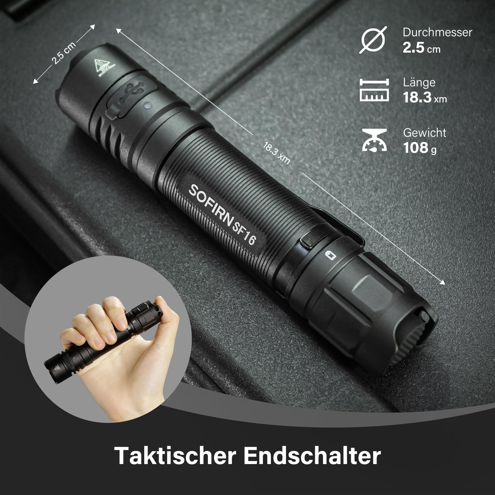 sofirn-sf16-uv-taschenlampe-365-nm-usb-c-ipx8 image 8
