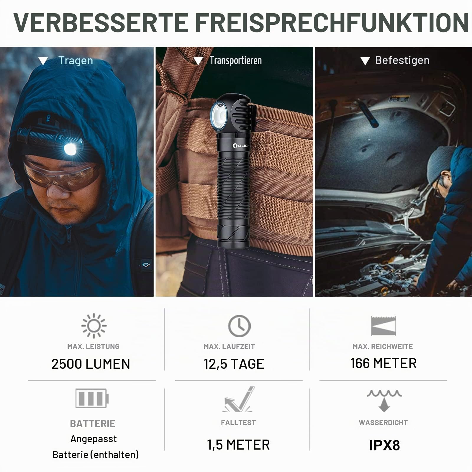 olight-perun-2-stirnlampe-schwarz-2500-lumen-wiederaufladbar image 4