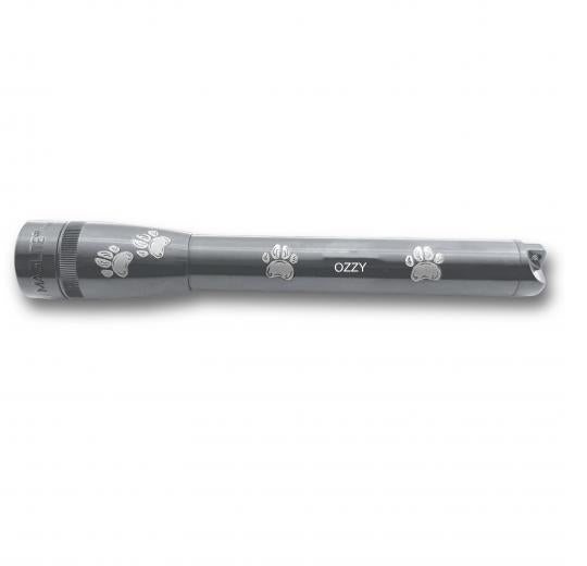 mag-lite-mini-maglite-pro-led-taschenlampe-grau-pfote-gravur image 1