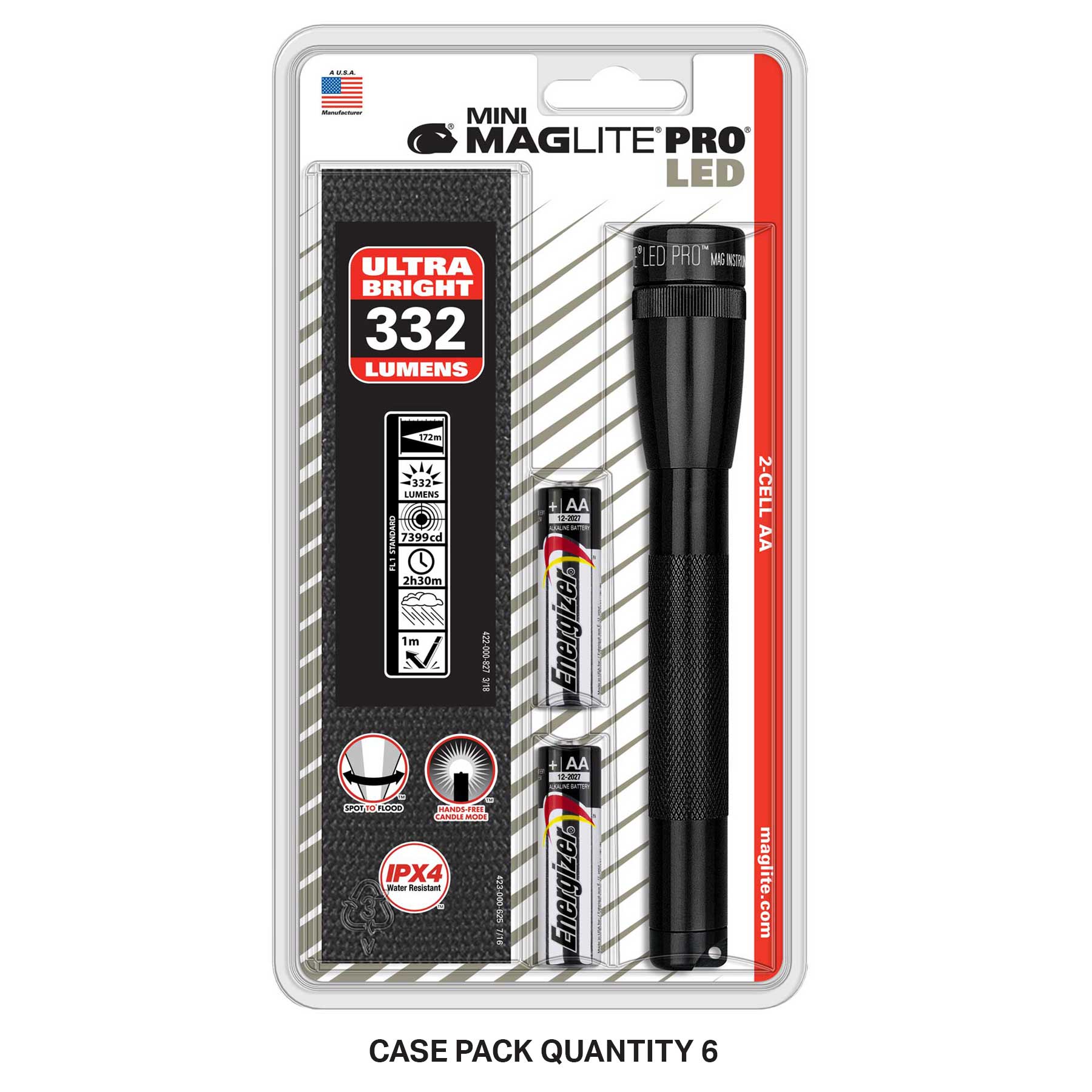 mag-lite-mini-maglite-pro-led-2-aa-taschenlampe-holster-schwarz image 1
