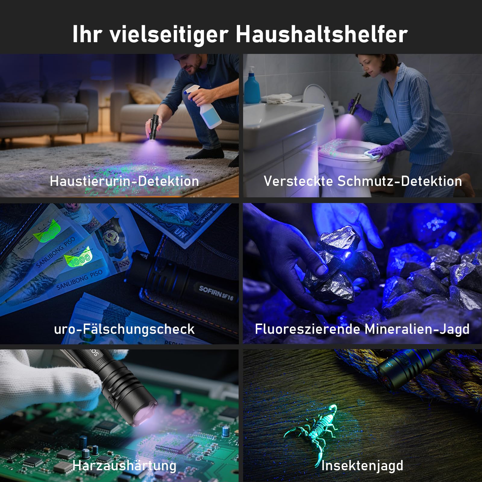sofirn-sf16-uv-taschenlampe-365-nm-usb-c-ipx8 image 2