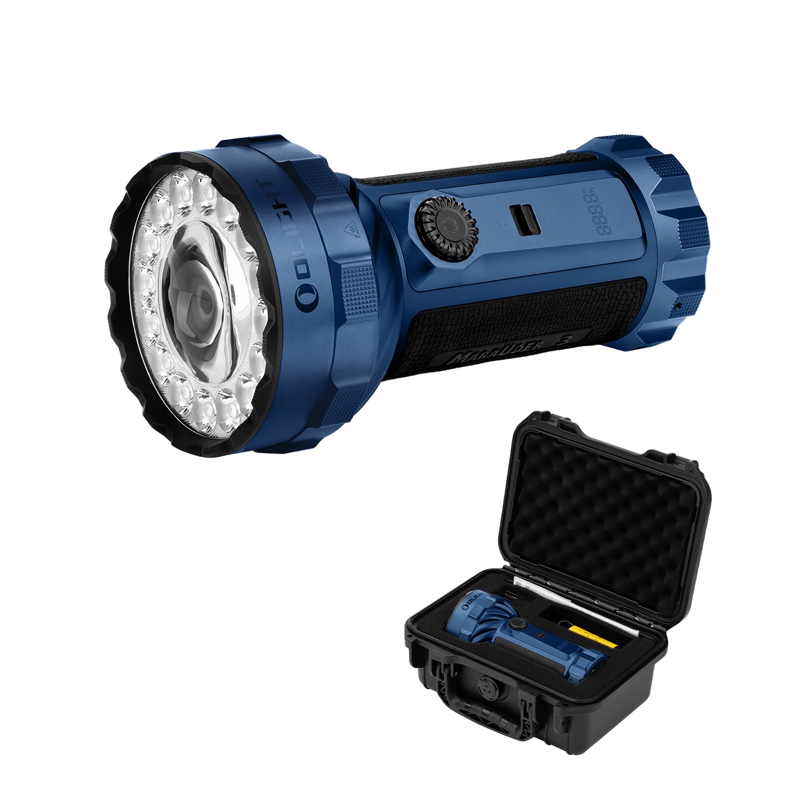 olight-marauder-3-taschenlampe-dunkelblau-25000-lumen-1000m image 1