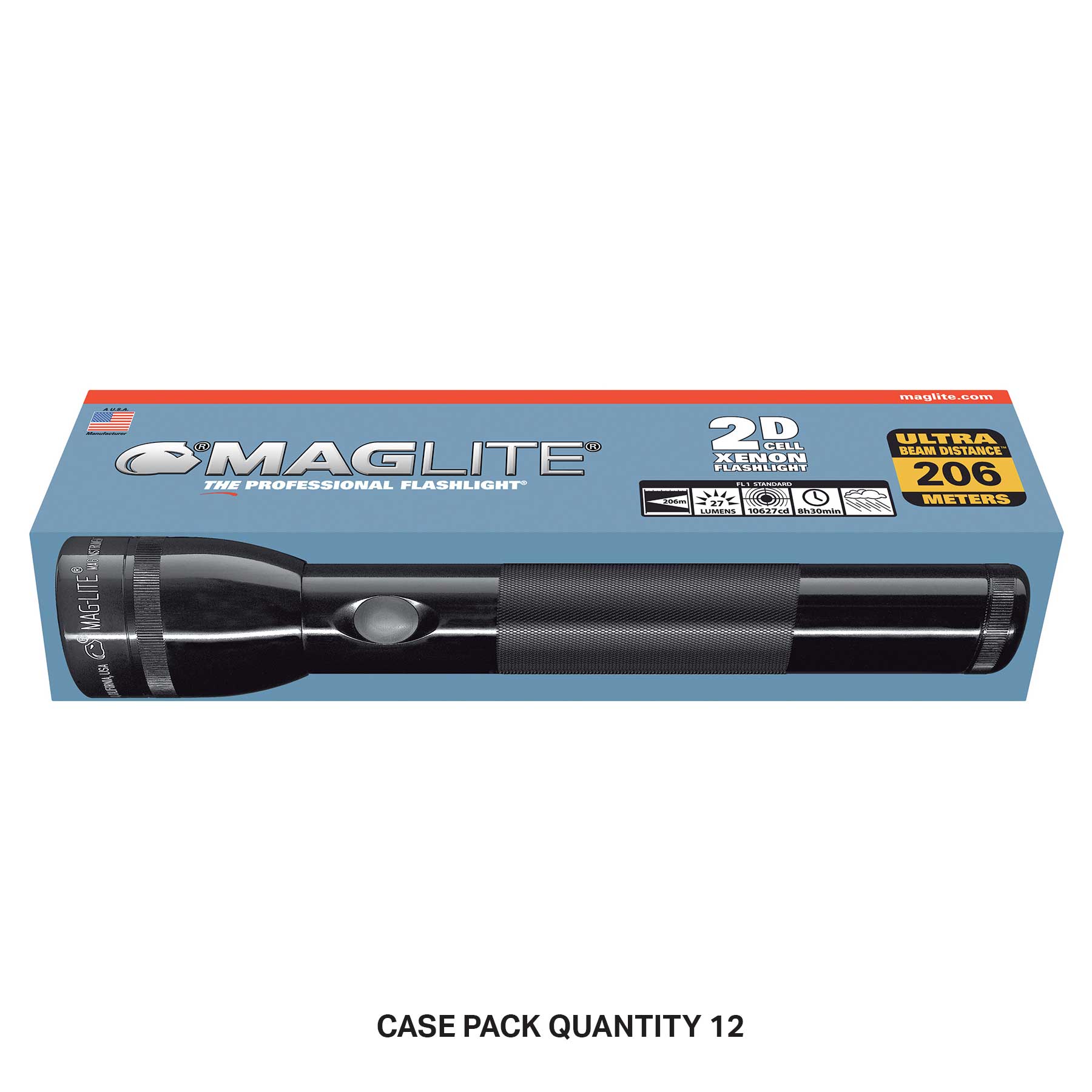 mag-lite-d-cell-classic-2-cell-d-taschenlampe-schwarz-xenon image 1