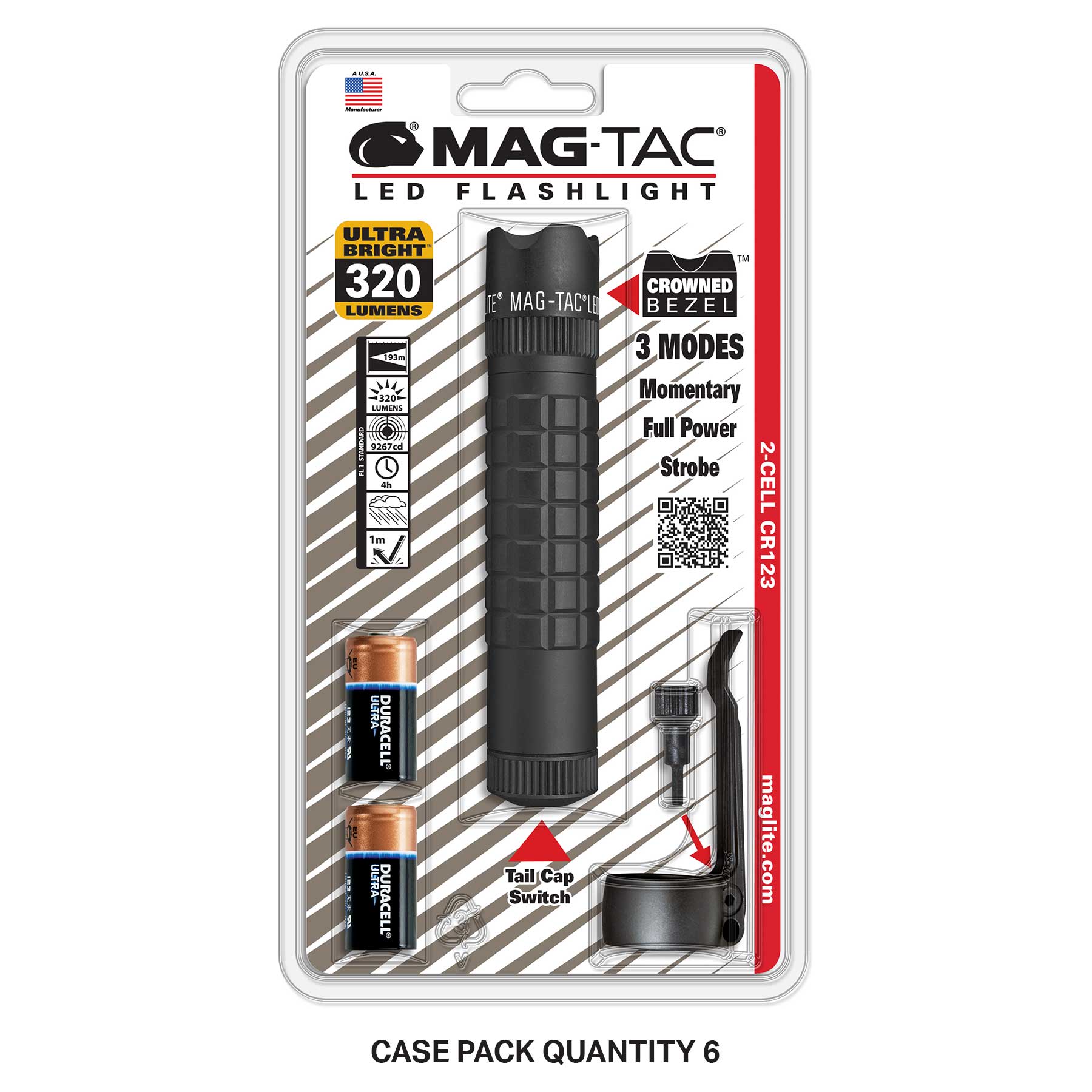 mag-lite-mag-tac-cr123-led-taschenlampe-mattschwarz-320-lm image 1