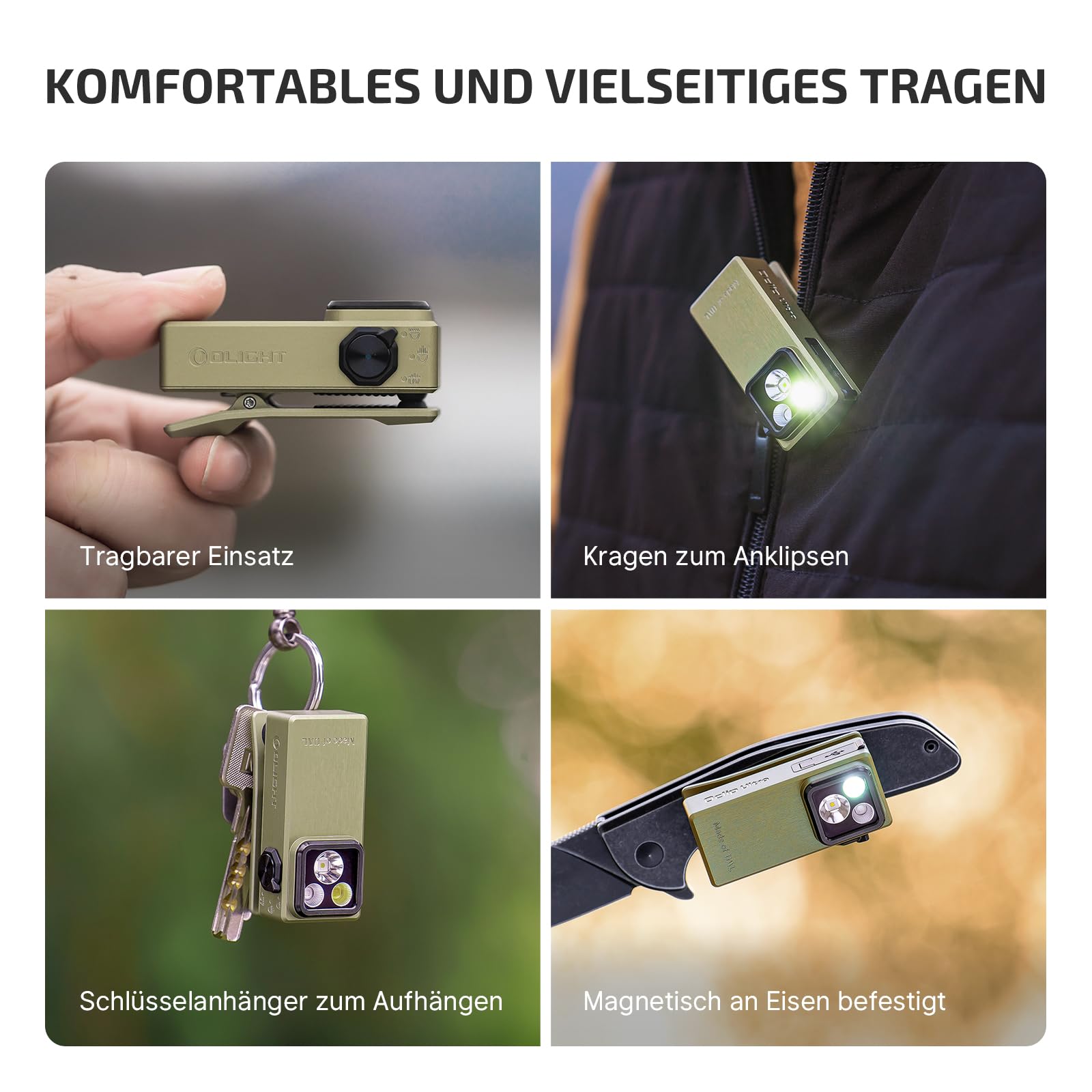 olight-oclip-ultra-cliplampe-530-lumen-olive-green-uv image 4