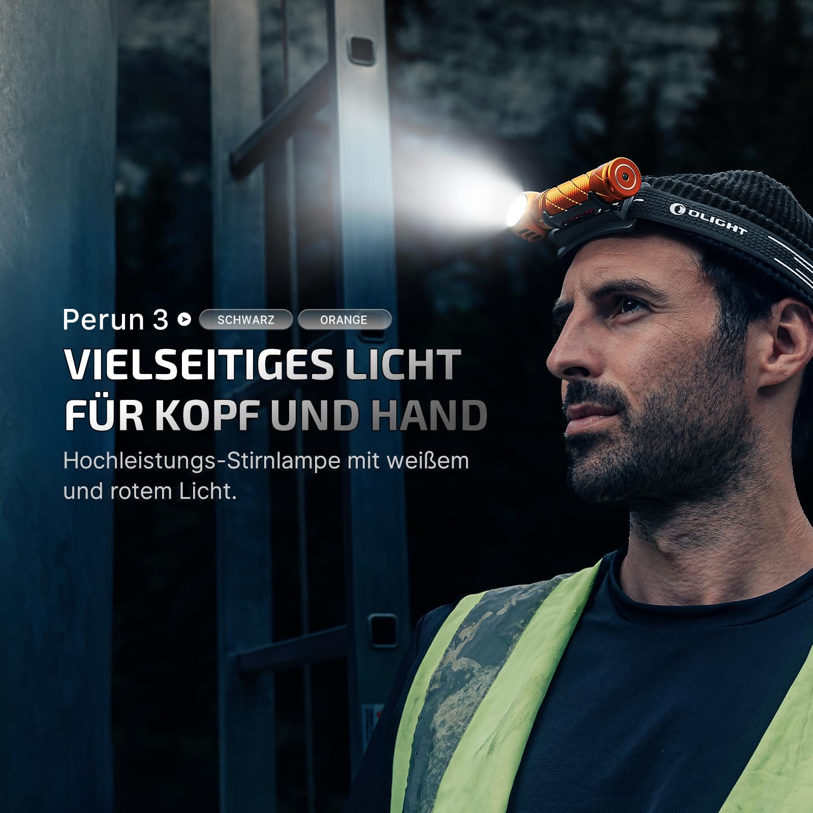 olight-perun-3-stirnlampe-3000-lumen-orange-mit-rotlicht image 2