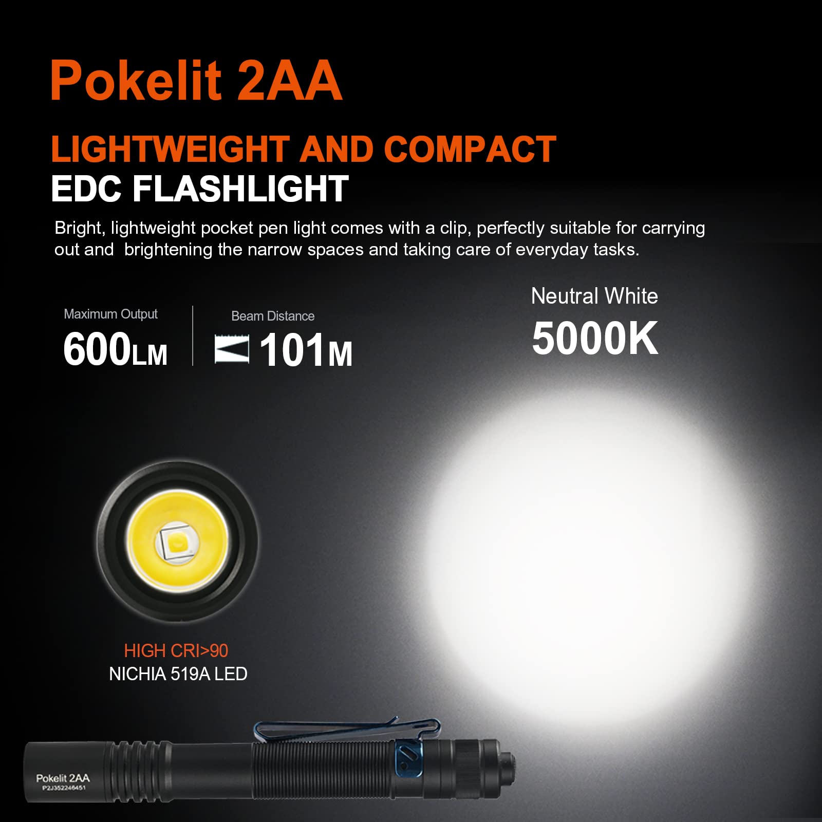 acebeam-pokelit-2aa-edc-taschenlampe-600-lumen-high-cri image 2