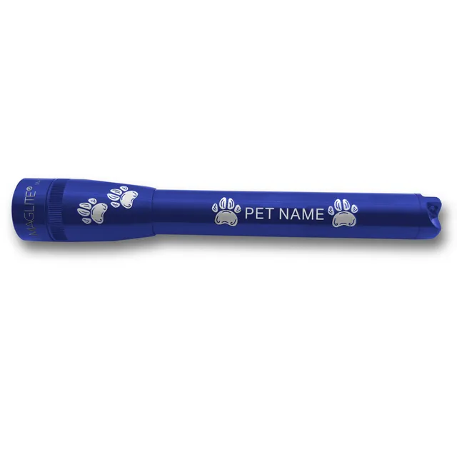 mag-lite-mini-maglite-pro-led-taschenlampe-blau-pfoten-gravur image 1
