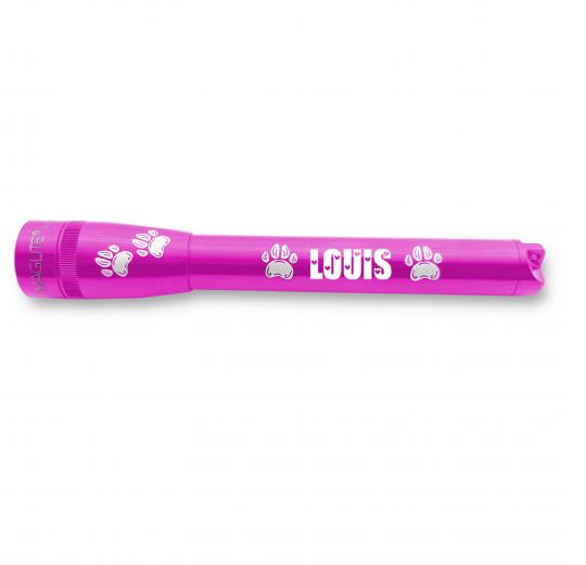 maglite-mini-maglite-pro-led-taschenlampe-pink-pfote-gravur image 1