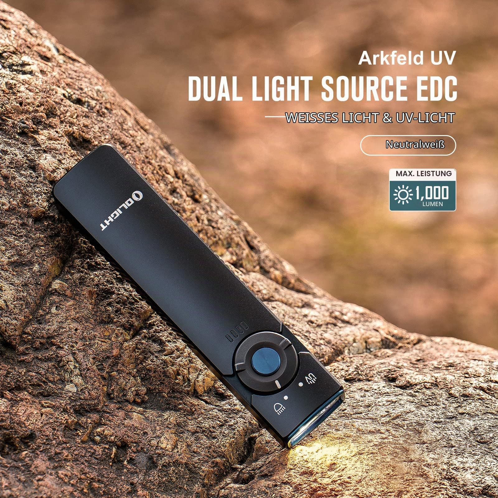 olight-arkfeld-uv-schwarz-taschenlampe-1000-lumen-neutralwei image 2