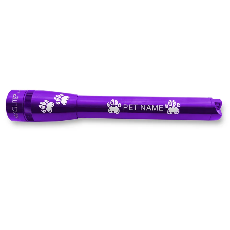 mag-lite-mini-maglite-pro-led-taschenlampe-lila-mit-tier-gravur image 1